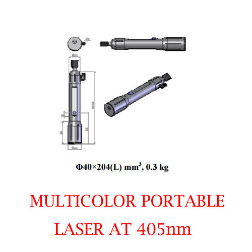 High Output Power Small Size 405nm Multicolor Portable laser 1~125mW